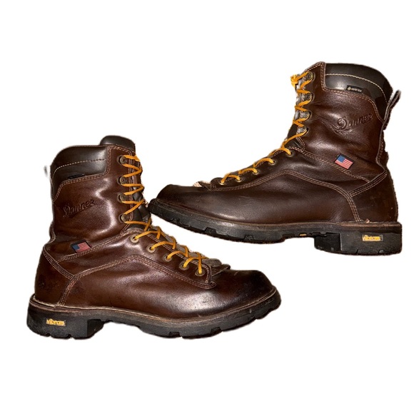 Danner Quarry Boots USA Brown Hiking Work Boots Gore-Tex Size 12 Waterproof - Picture 5 of 10